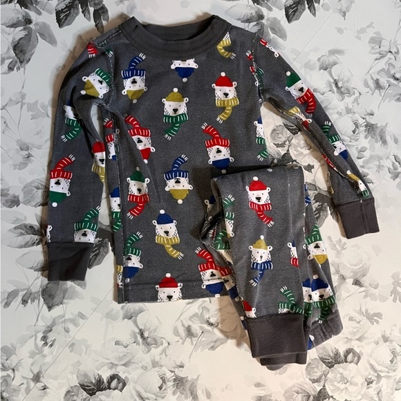 Hanna Andersson Long John Pajama Set Color: Polar Brrr Size 3T - Picture 1 of 5